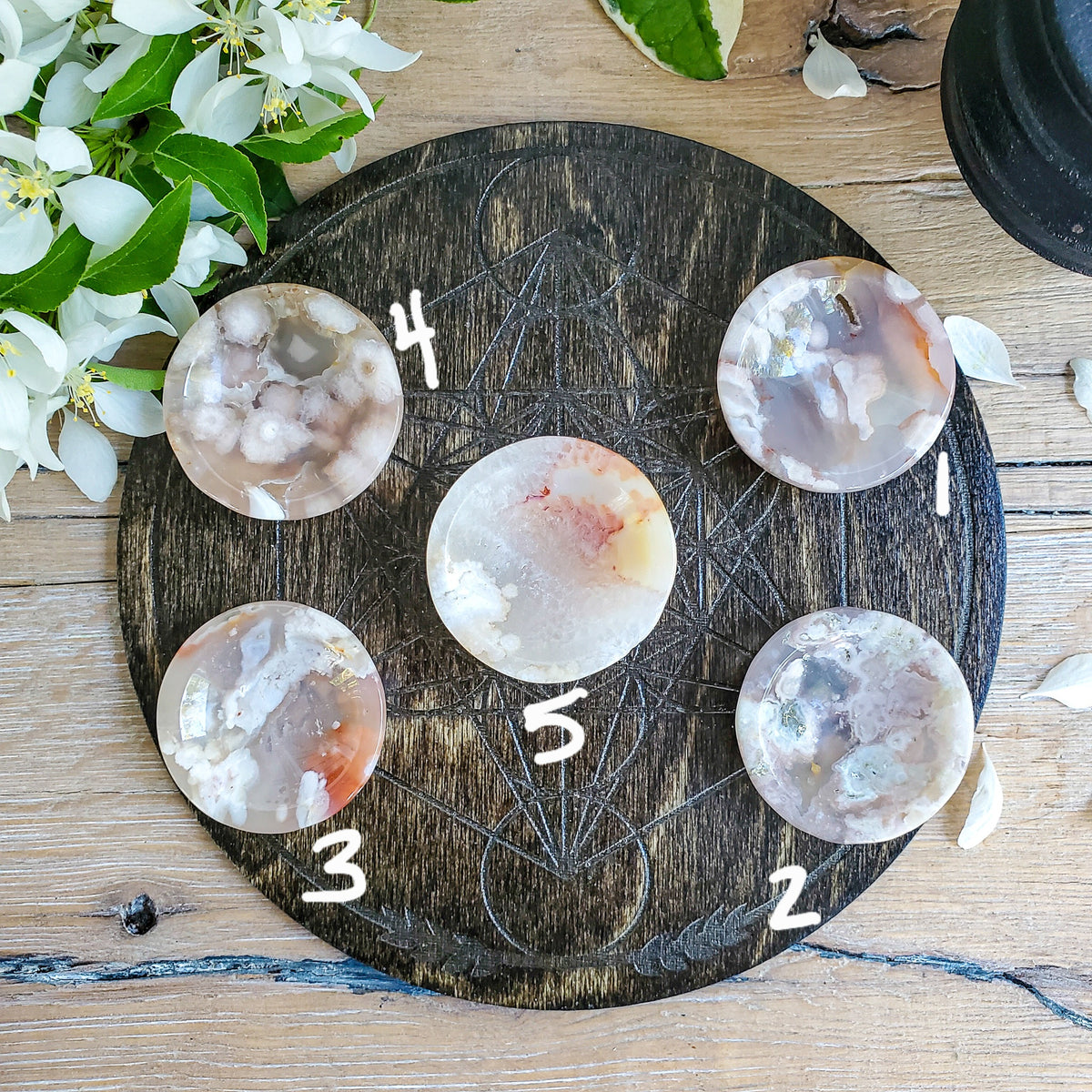 Cherry Blossom Agate Bowl