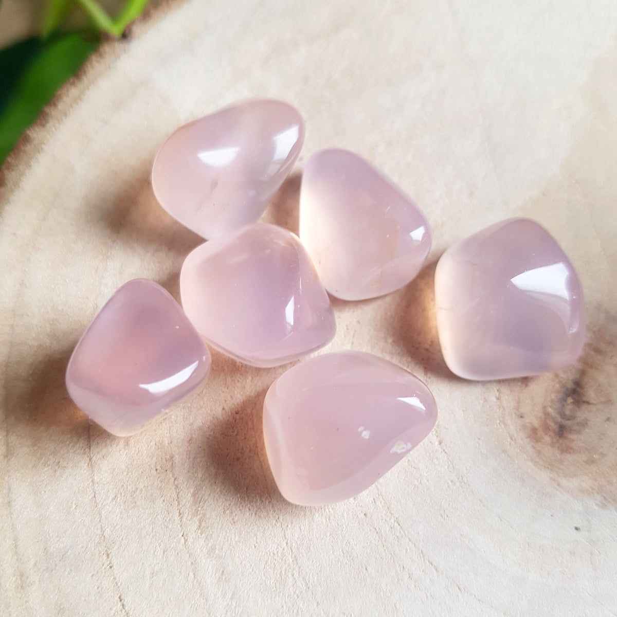 Pink Chalcedony - tumbled - 6 pack