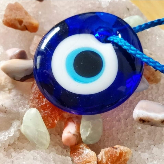 Hand-blown glass Nazar evil eye talisman from Cave & Canyon