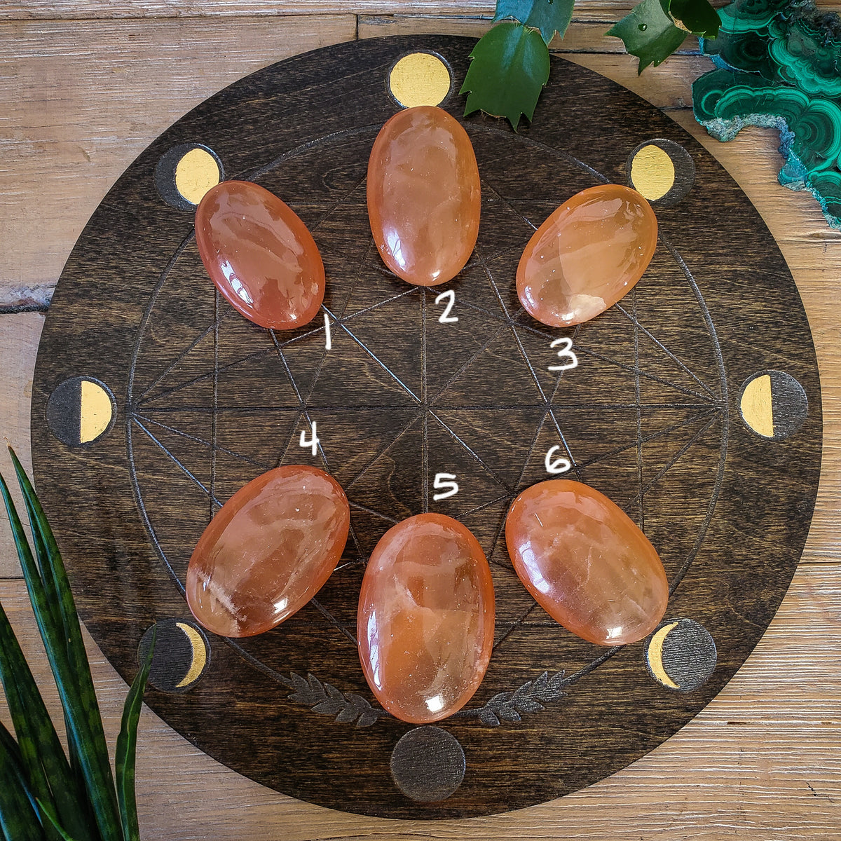 Honey Calcite Stone Palmstones