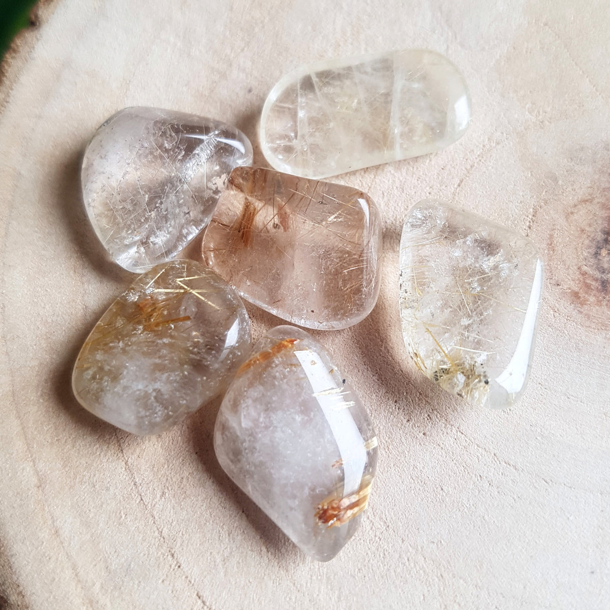 Rutilated Quartz - Tumbled - 6 pack