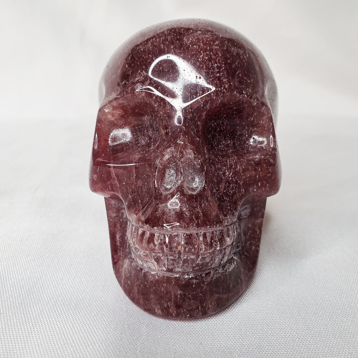 Strawberry Quartz Skull