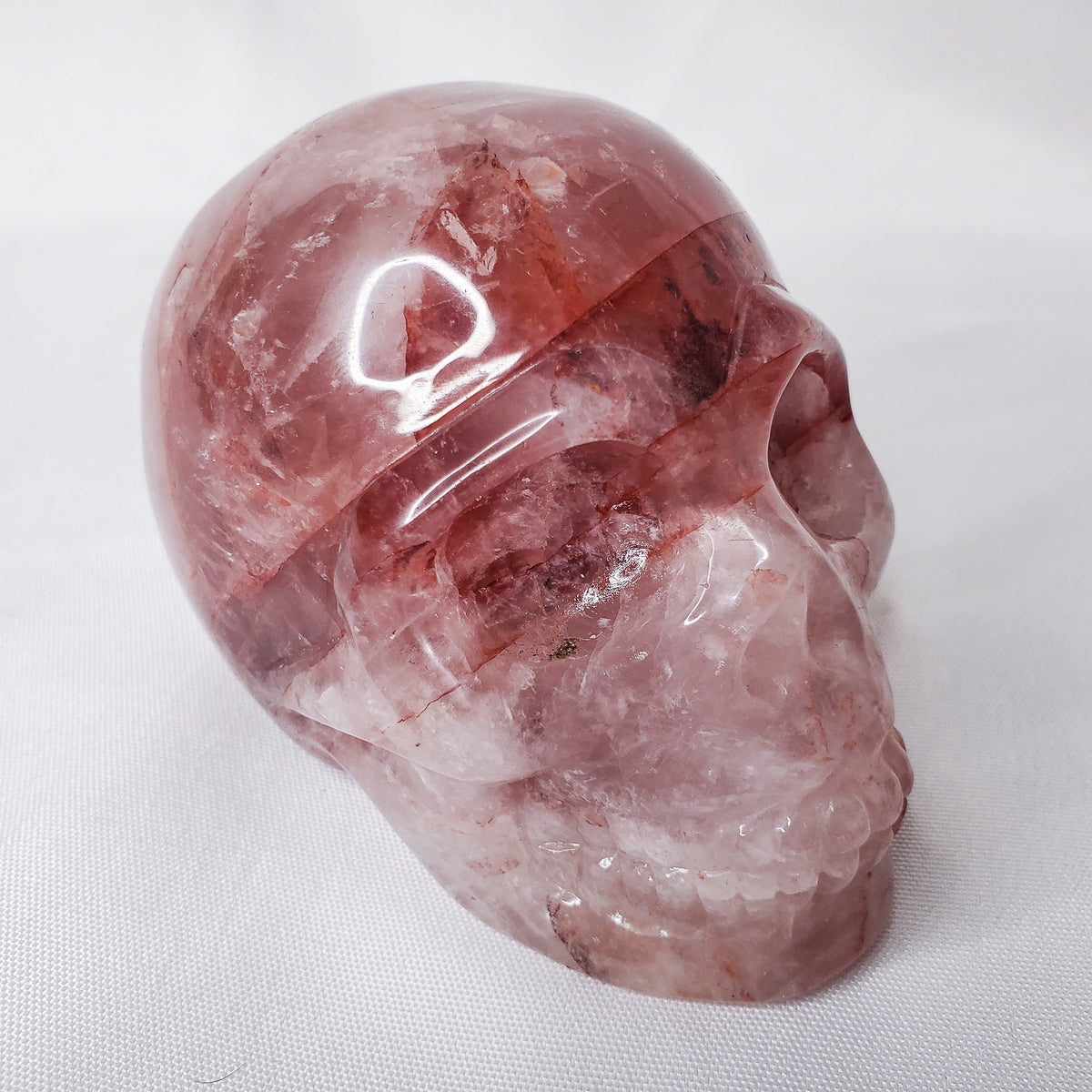 Fire & Ice (Hematoid) Quartz Skull